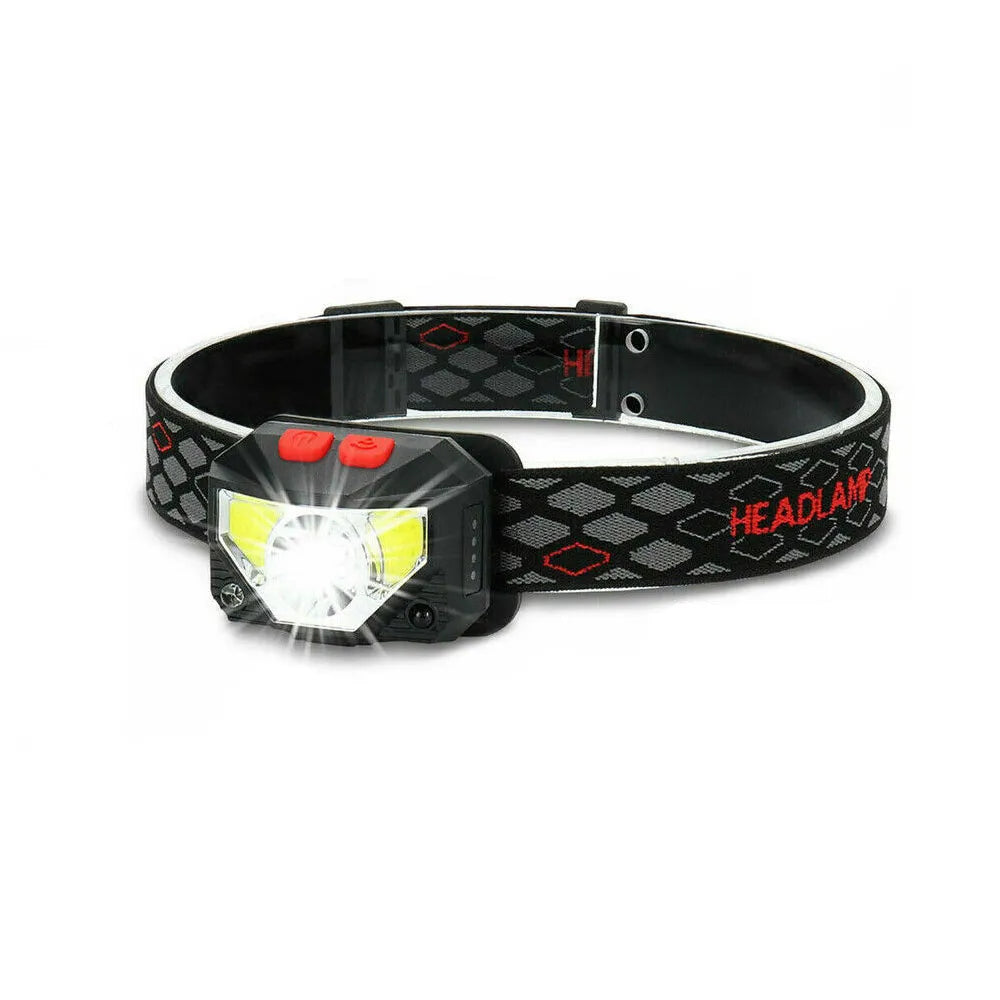 Vibe Geeks Bright Waterproof USB Rechargeable LED Head Lamp