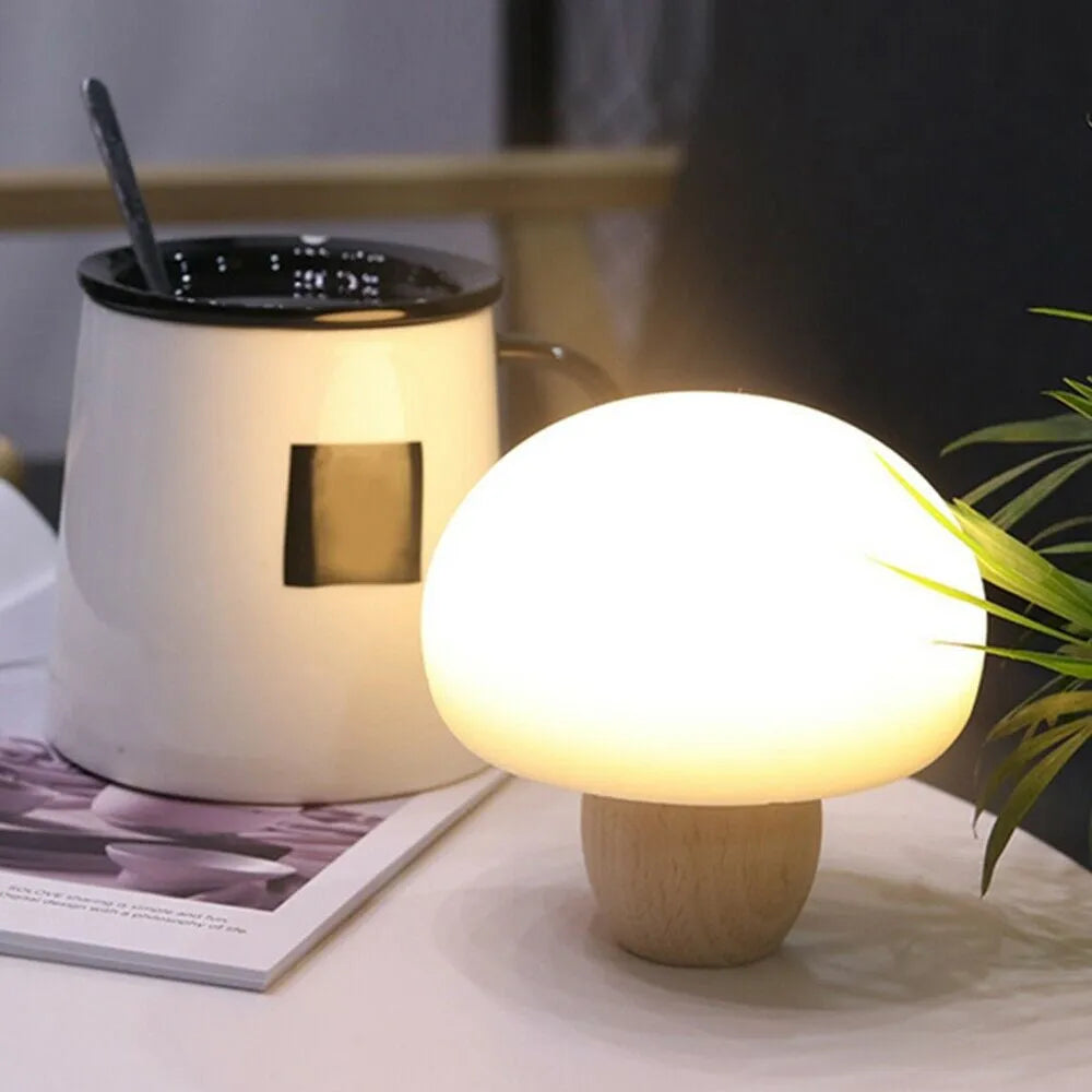 Vibe Geeks 3 Step Dimming Portable Mushroom LED Night Lamp