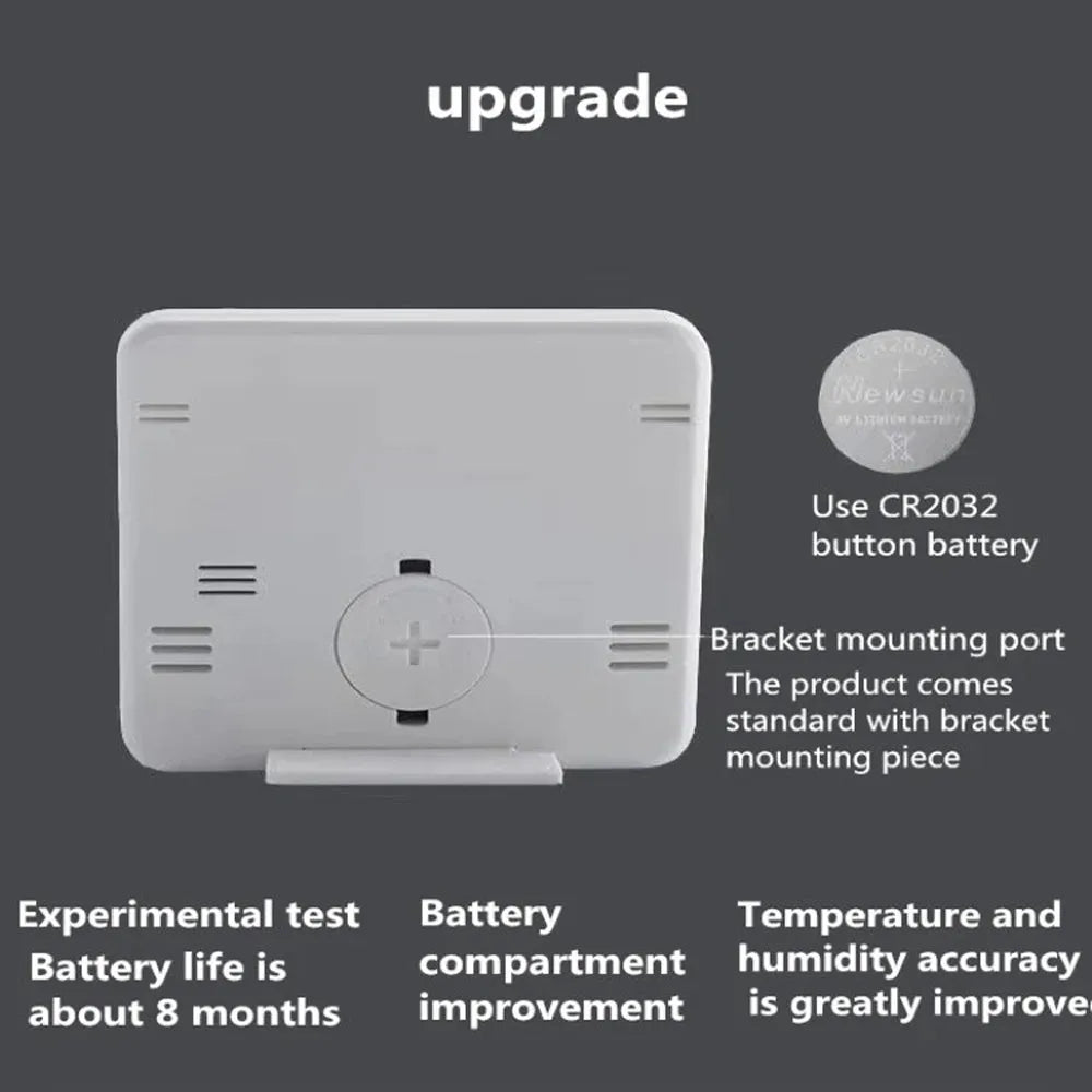 Vibe Geeks Thermometer and Humidity Monitor with 3.2” LCD