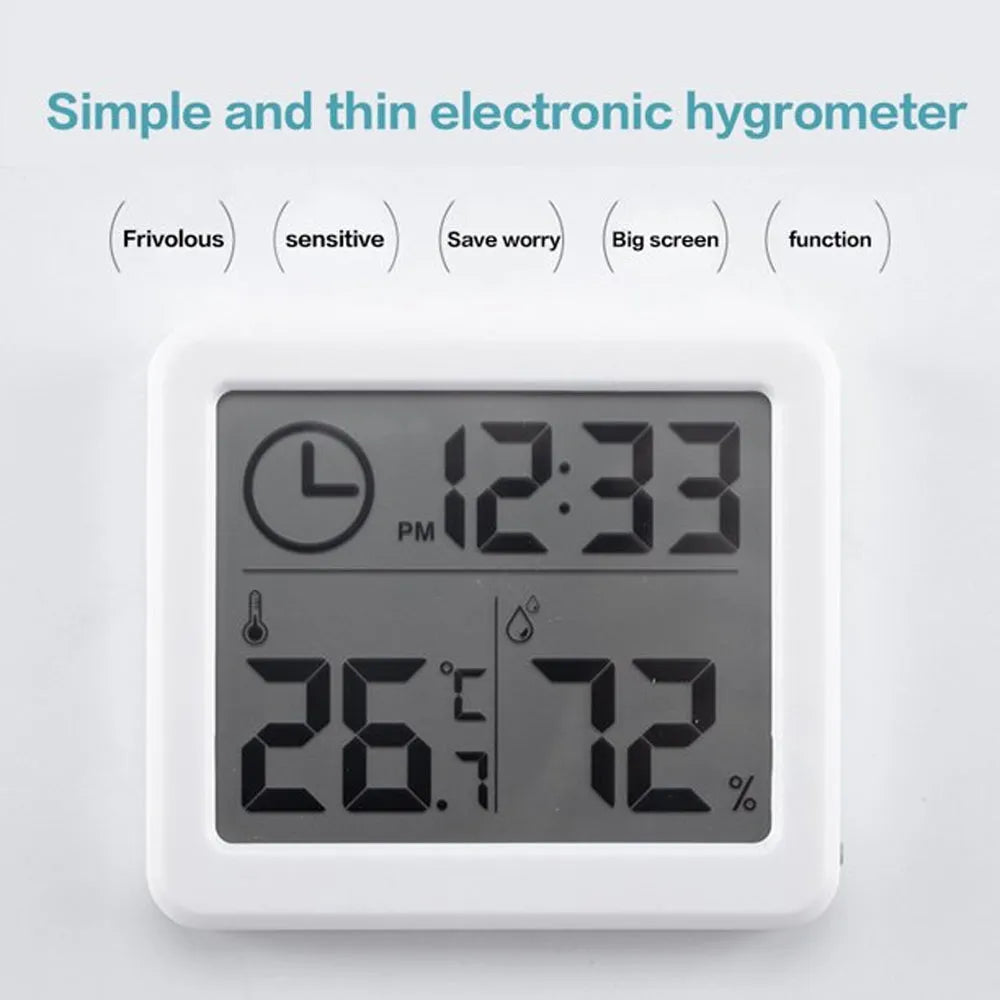 Vibe Geeks Thermometer and Humidity Monitor with 3.2” LCD