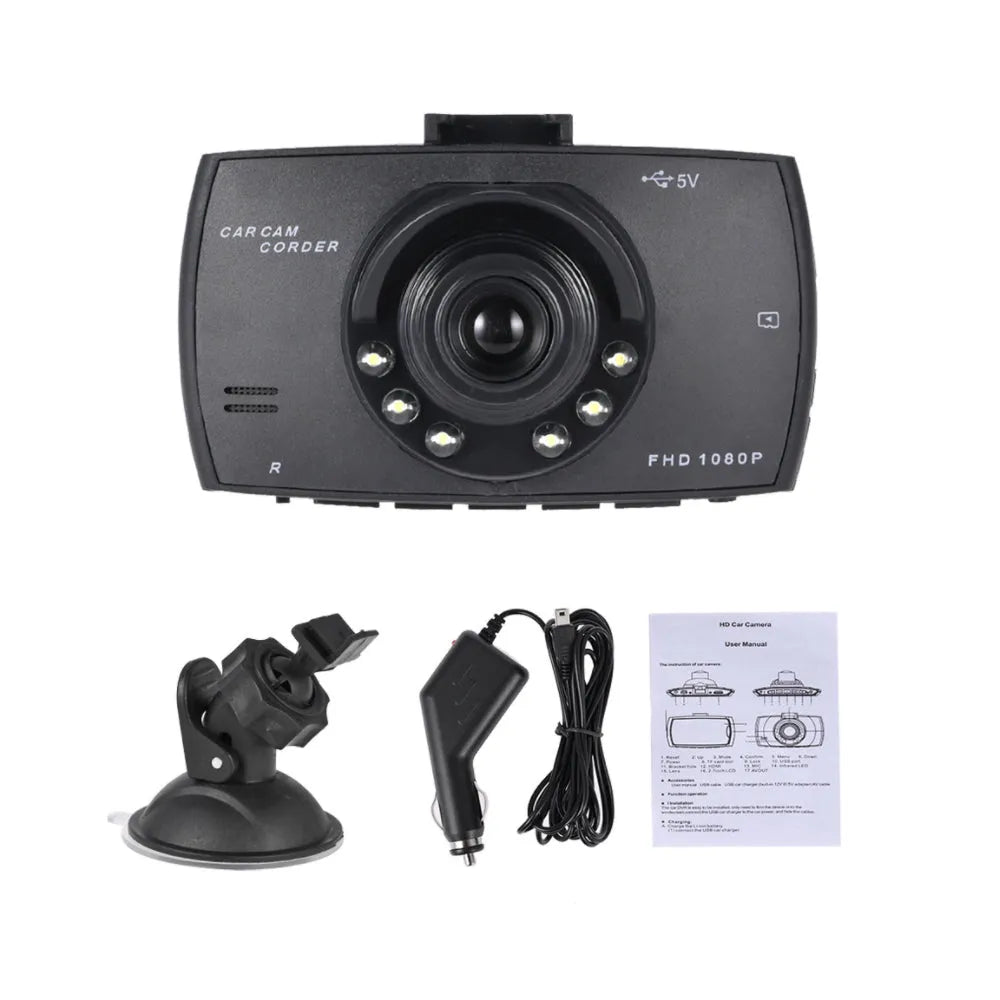 Vibe Geeks Full HD 1080p Car Dash Camera with FREE Reverse