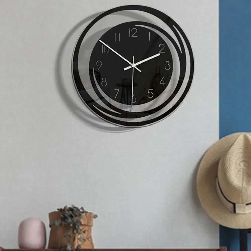 Vibe Geeks Minimalist Creative Acrylic Wall Clock - Battery