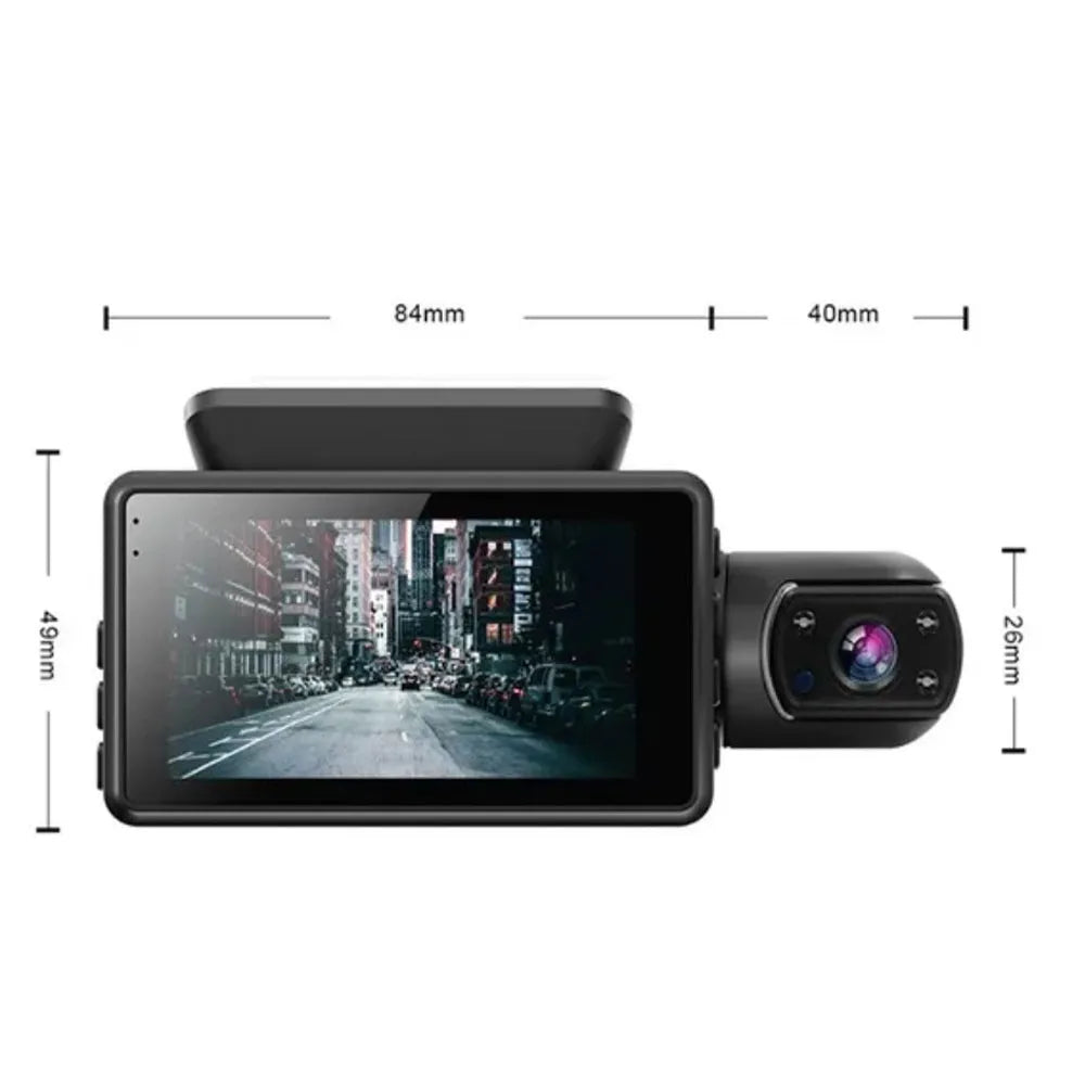 Vibe Geeks HD1080P Dual Lens Car Dash Cam Comprehensive