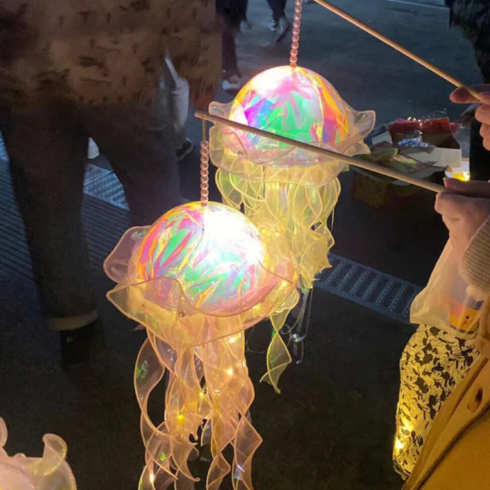 Vibe Geeks Hanging Jellyfish LED Decorative Lamp DIY Party