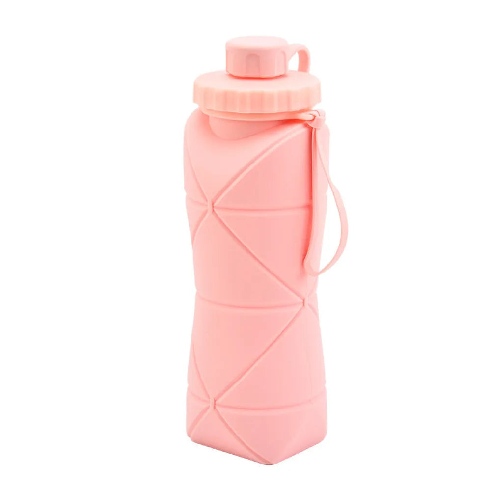 Vibe Geeks 600ml Collapsible Silicone Sports Water Bottle