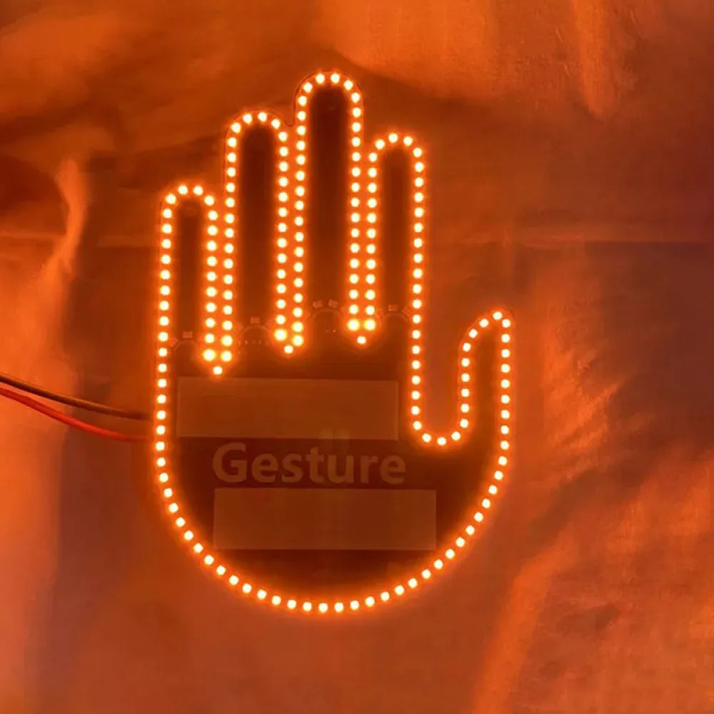 Vibe Geeks Finger Gesture Vehicle Light For Road Hand