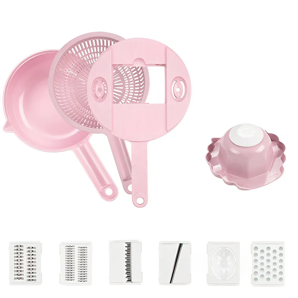 Vibe Geeks 12 in 1 Manual Multi - Function Vegetable Cutter