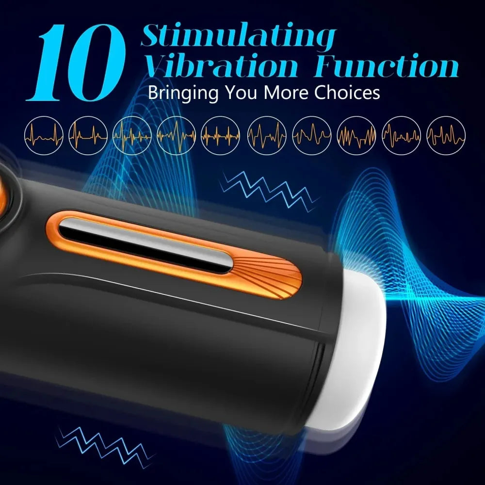 6 In 1 Automatic Telescopic Sucking Man Vibrator Realistic