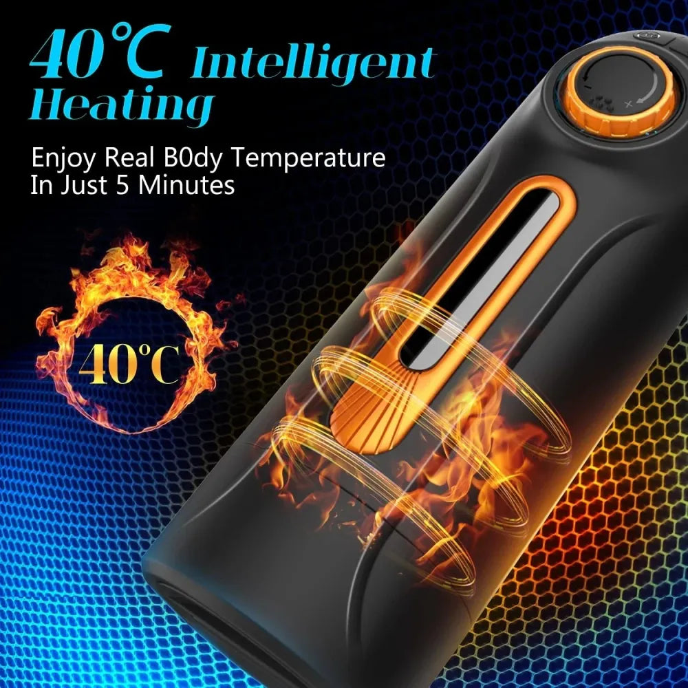 6 In 1 Automatic Telescopic Sucking Man Vibrator Realistic