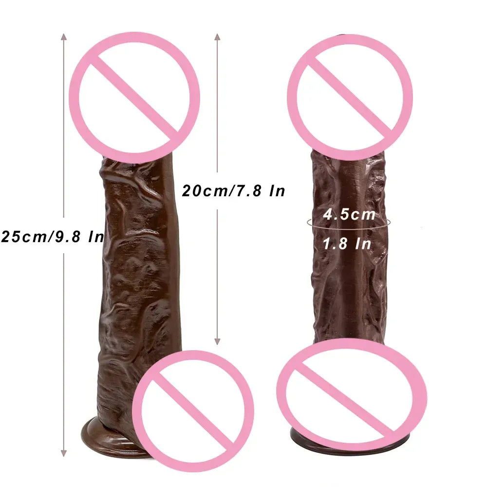 9 Inch Realistic Silicone Dildo with Suction Cup for Women