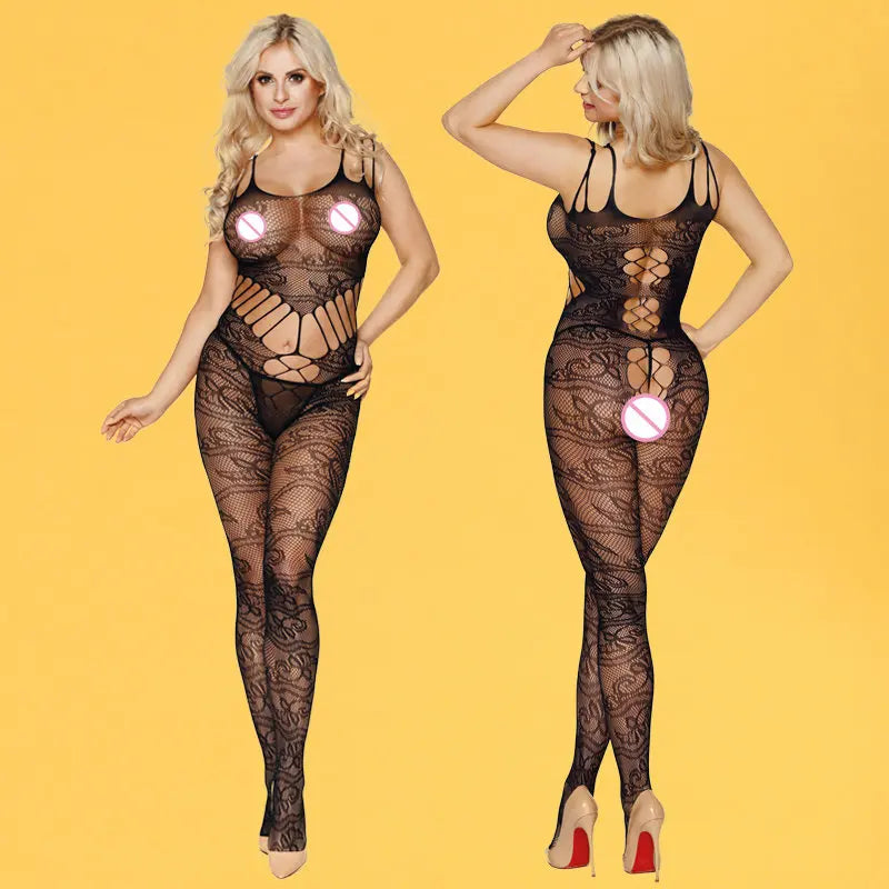 Open Crotch Body Stocking Alluring Lingerie For Women Adult