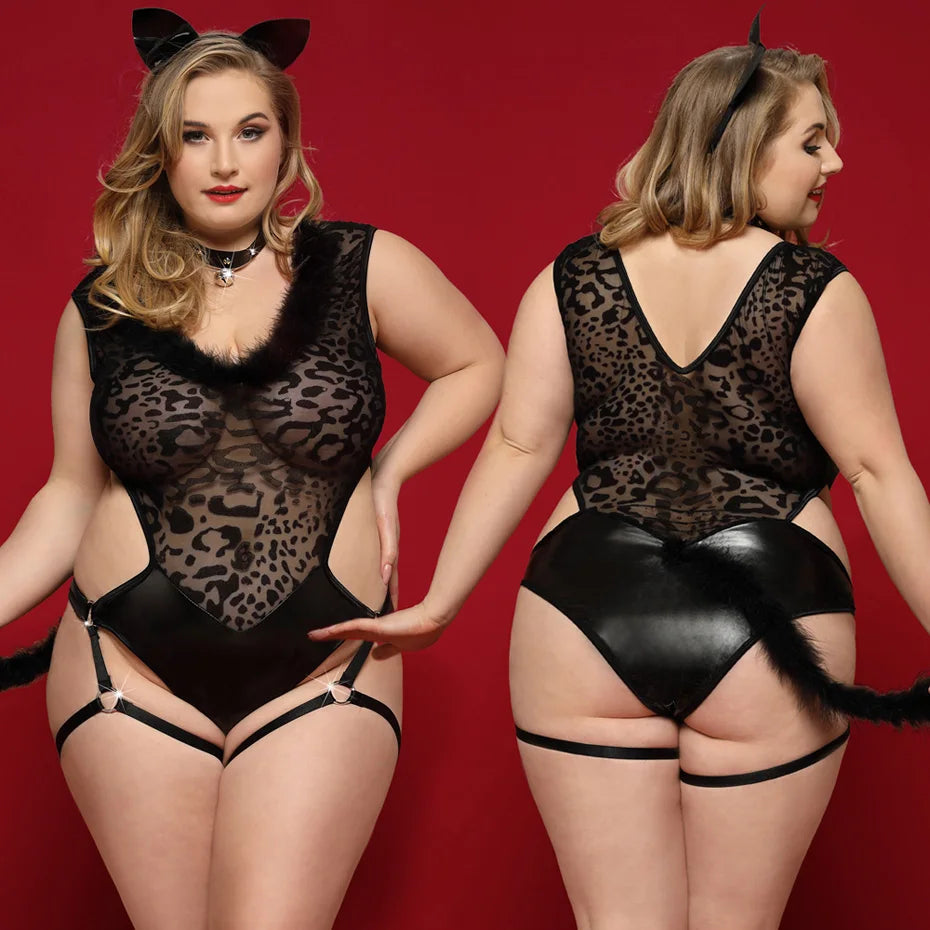 Alluring Teacher Cosplay Lingerie Plus Size Role Play Outfit