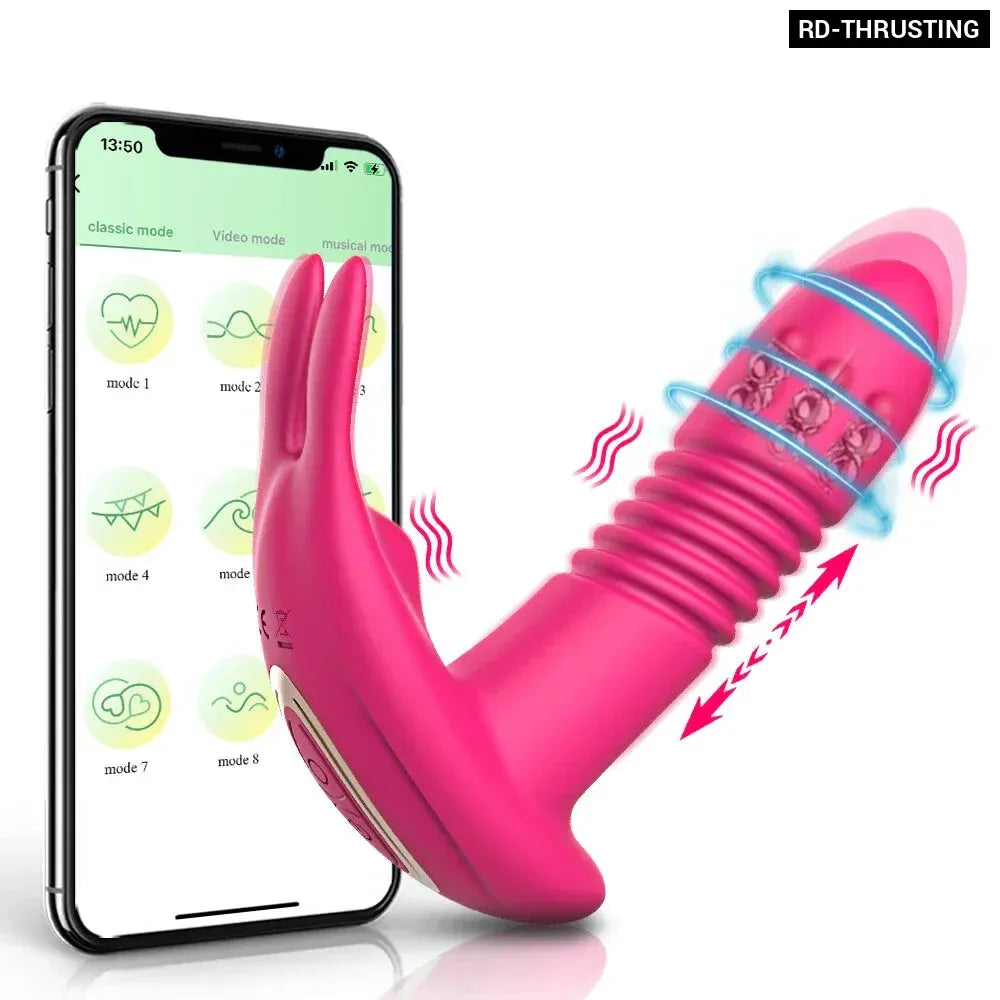App Controlled Thrusting Vagina Panties Vibrator Wearable