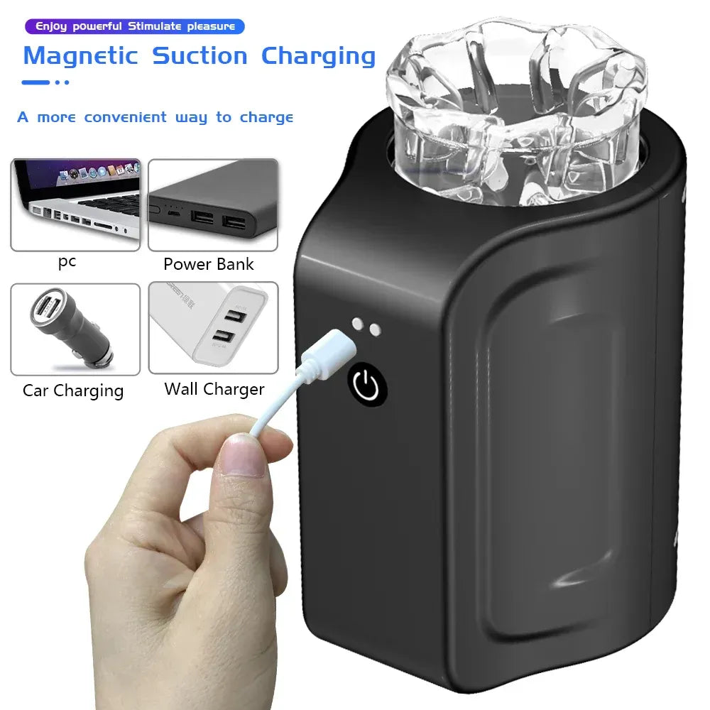 Automatic Rotation Vibration Masturbator for Men Male Sex