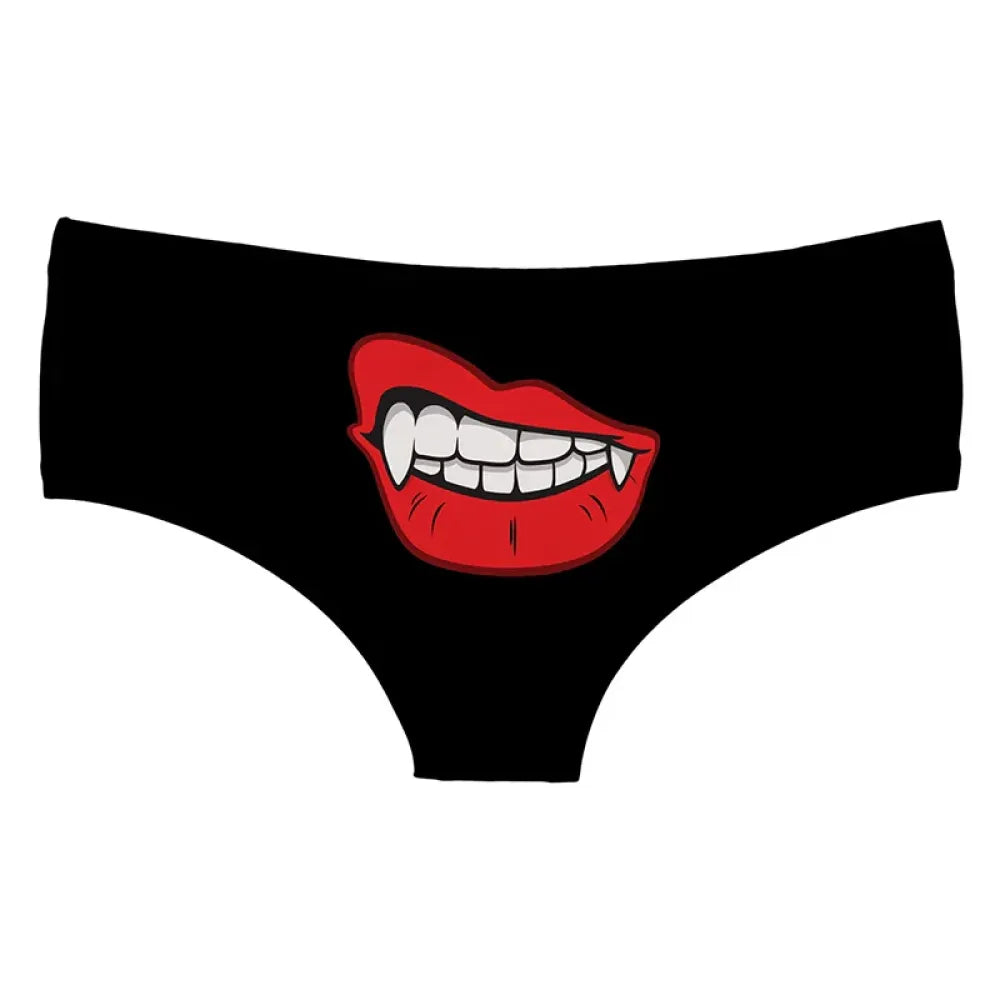 DeanFire Girls Bite Letters Print Super Soft Sexy Underwear
