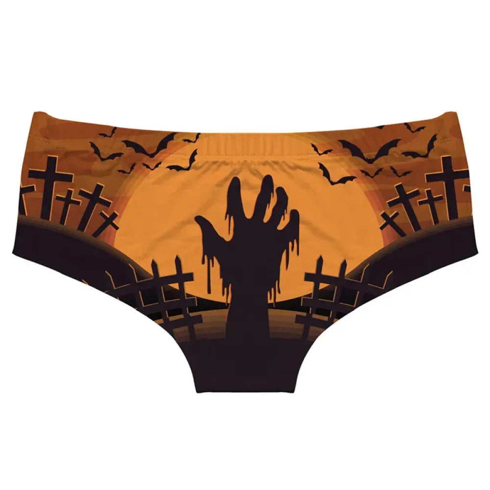 DeanFire Halloween Print Super Soft Low Rise Women’s