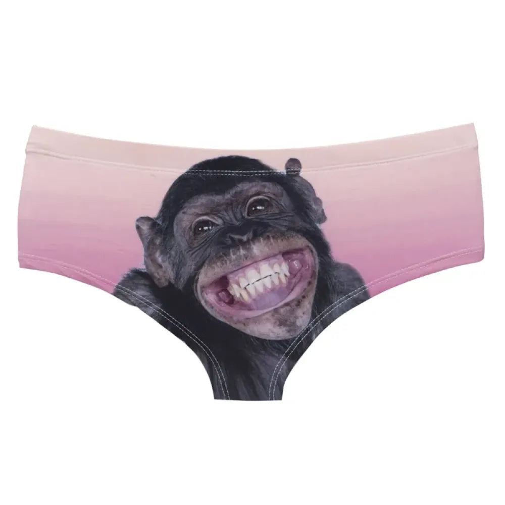 DeanFire Horny Monkey Cartoon Print Sexy Panties Women