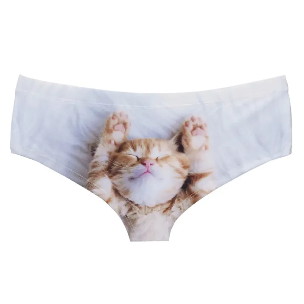 DeanFire I’m Cute Kitty Cartoon Print Sexy Panties