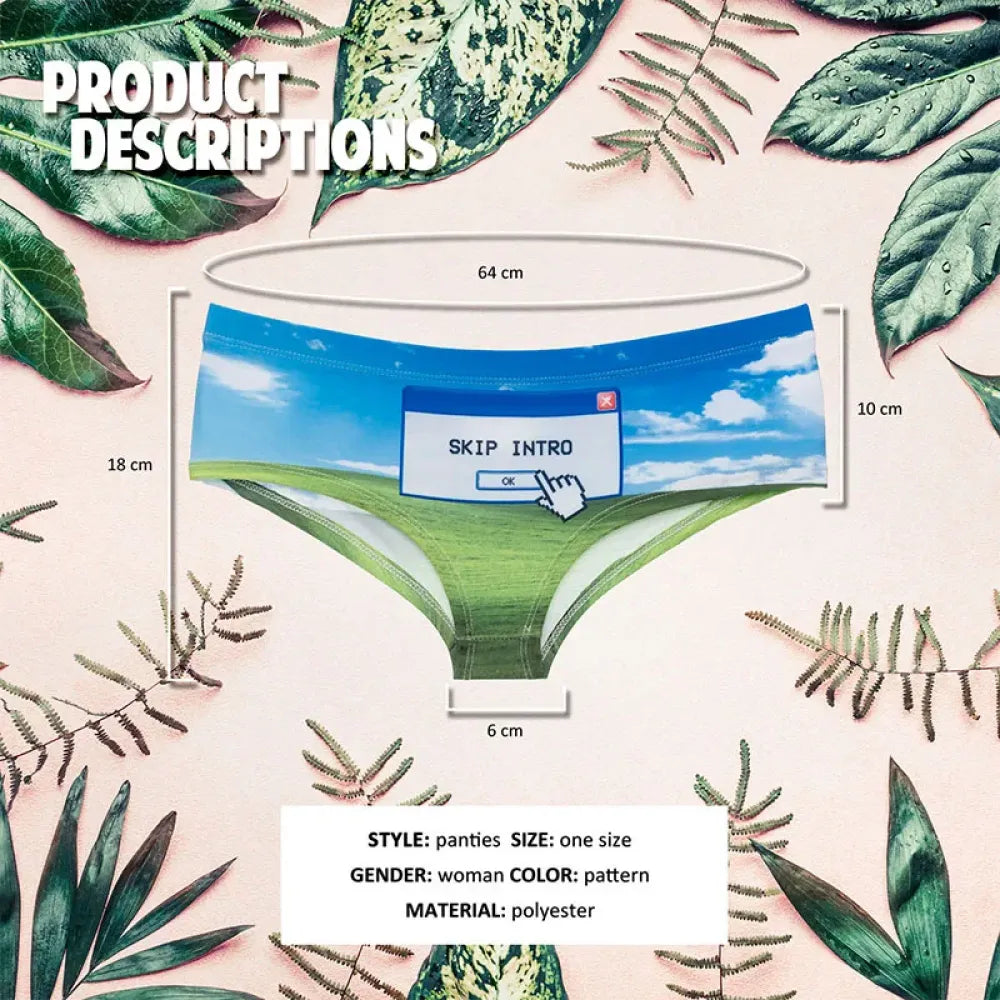 DeanFire Skip Intro 3D Funny Print Hot Panties Female