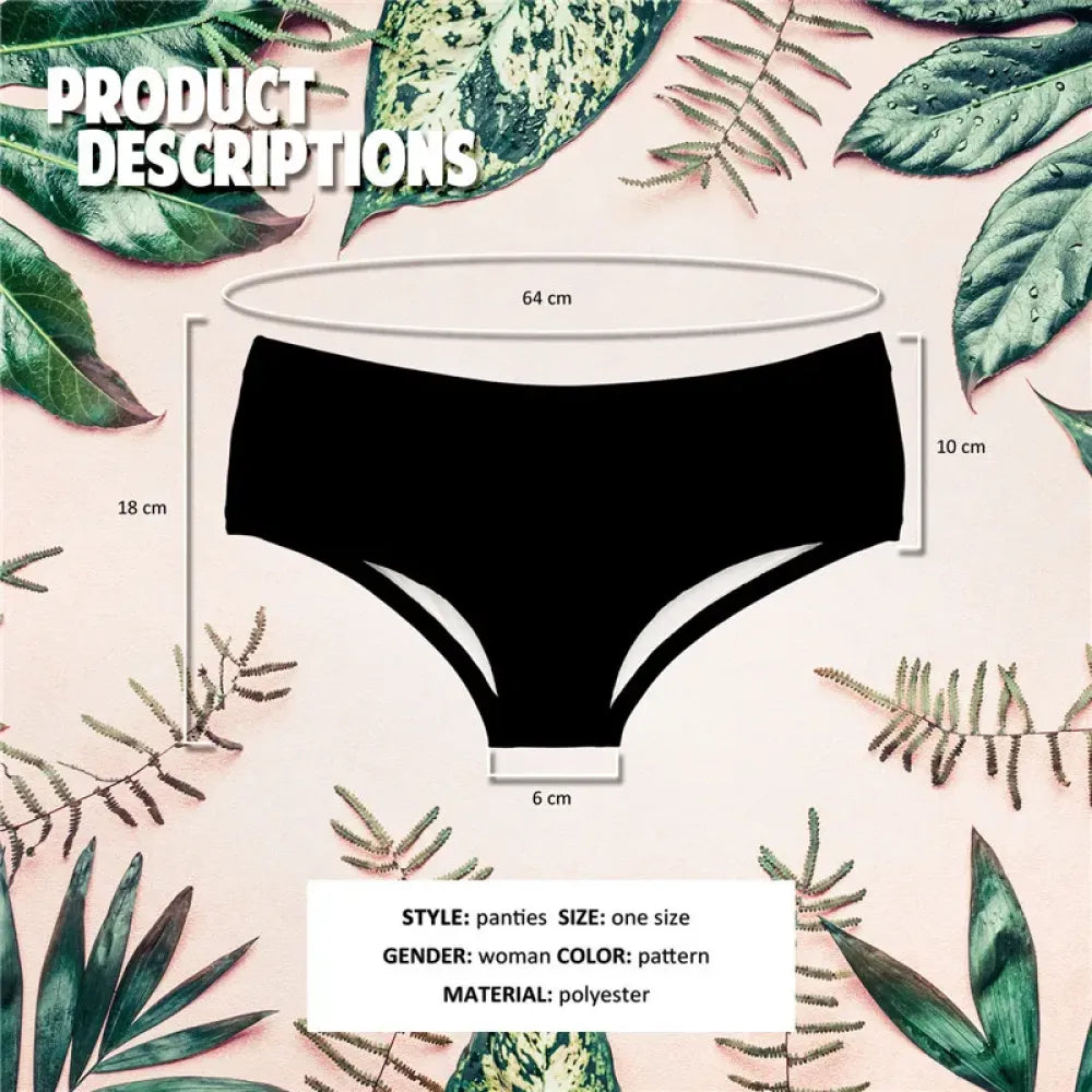 DeanFire Super Soft 3D Panties Women Underwear Black Funny