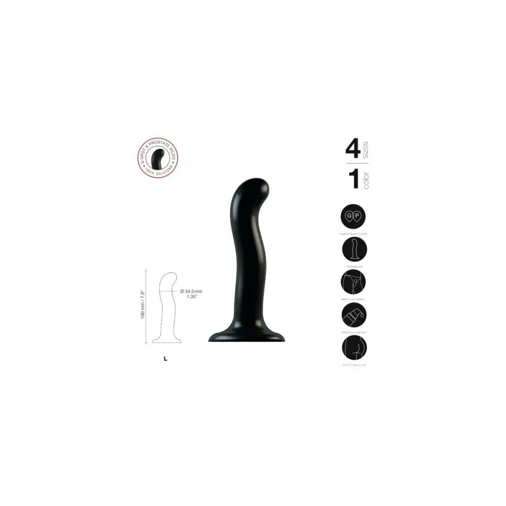 Dildo By Strap-On-Me Point Stimulator Black L