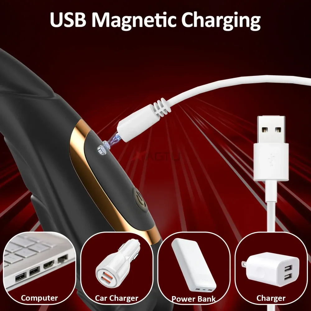 Double Ring Prostate Vibrator for Men - Delay Ejaculation