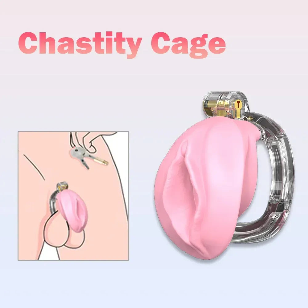 Lightweight Chastity Cage With Bandage Cock Lock For Men