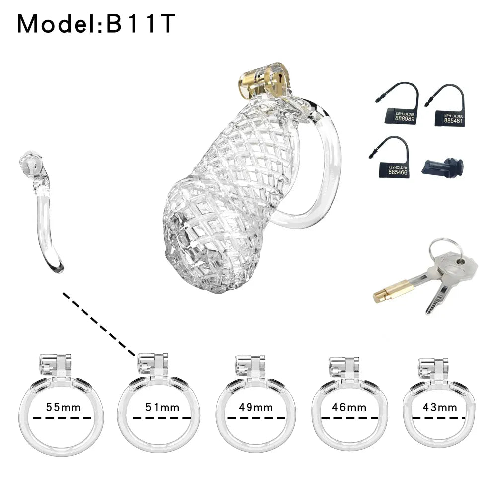 Lightweight Male Chastity Cage Plastic Cock Cage for Men