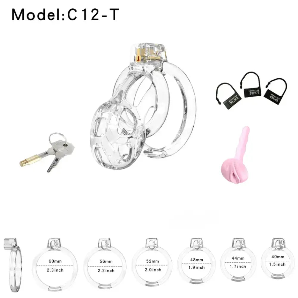 Lightweight Silicone Chastity Cage For Men Cock Lock Gay
