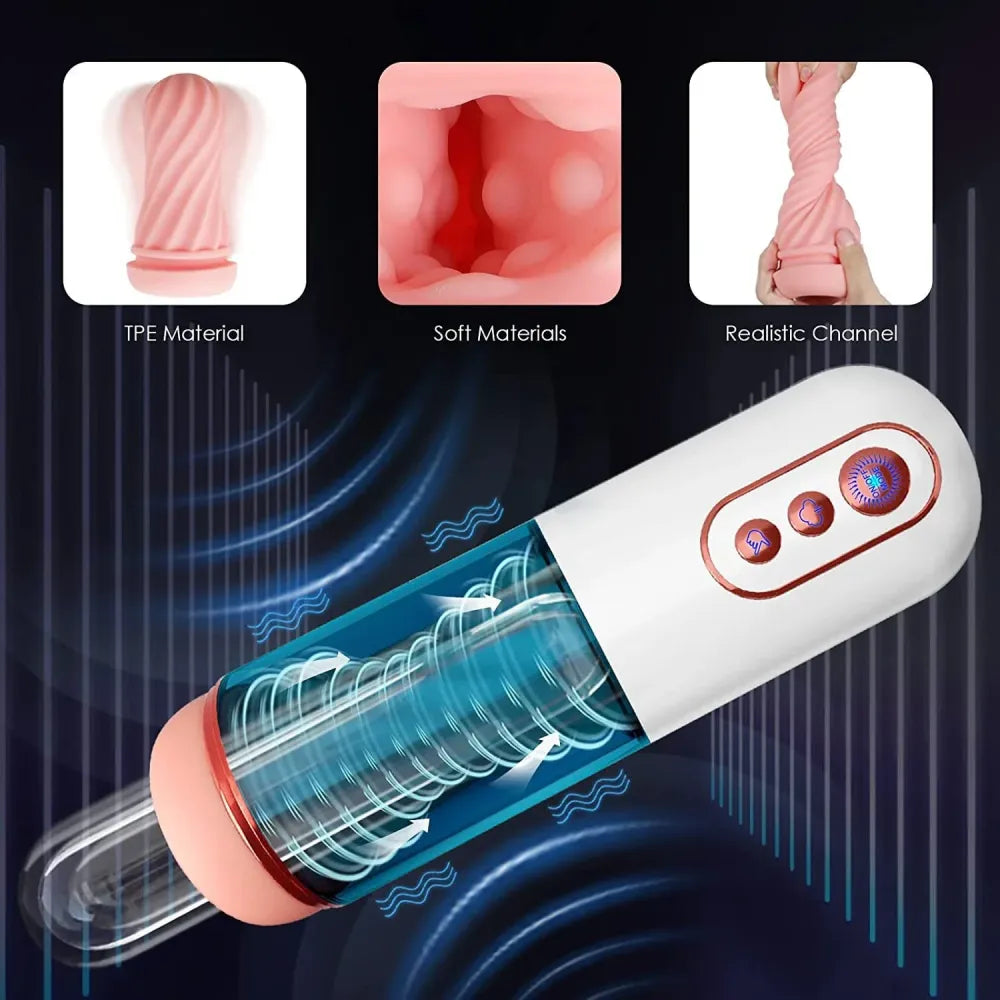 Male Masturbator Automatic Blowjob Vagina for Men
