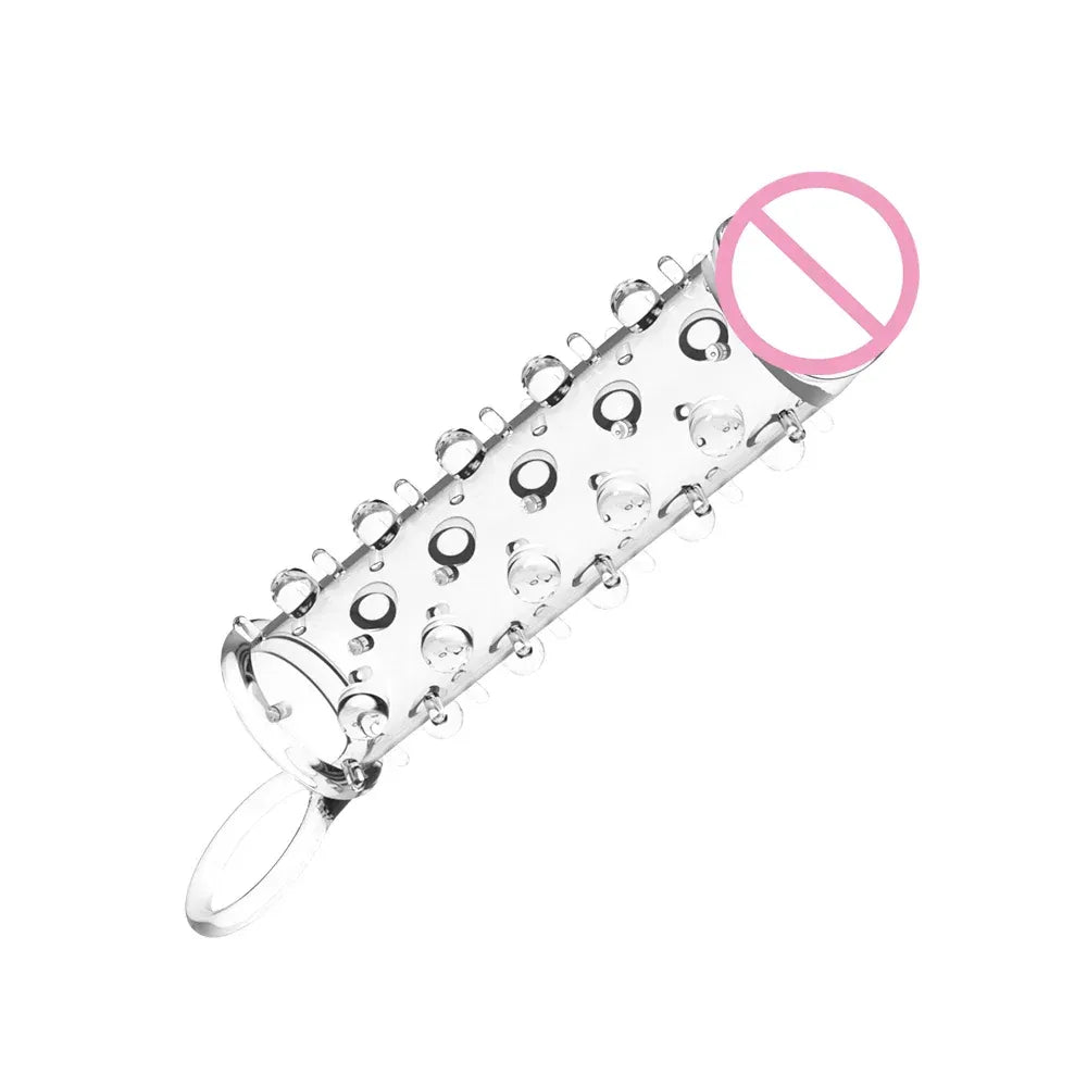 Male Penis Enlargement Sleeve With Ball Stretcher And Cock
