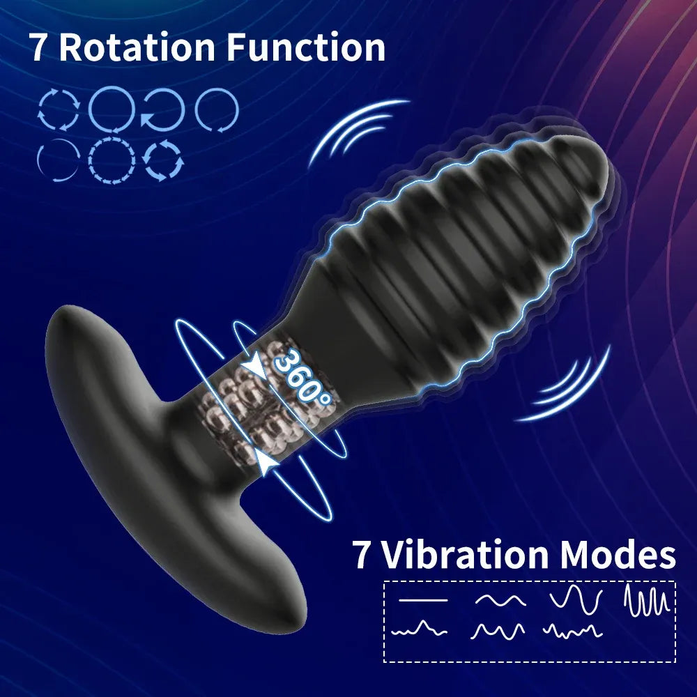 Remote Control Prostate Massager With Rotating Beads