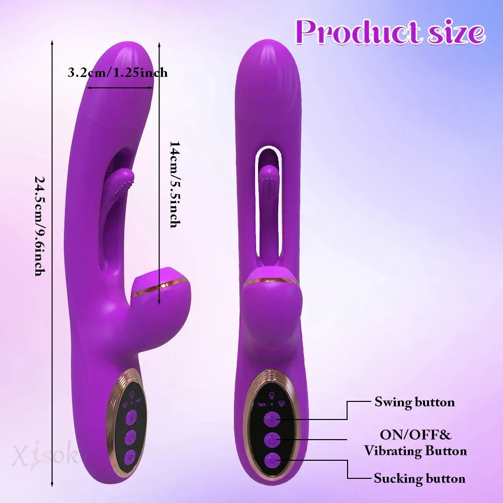 Vibrating Clit Sucker for Women G Spot Rabbit Vibrator