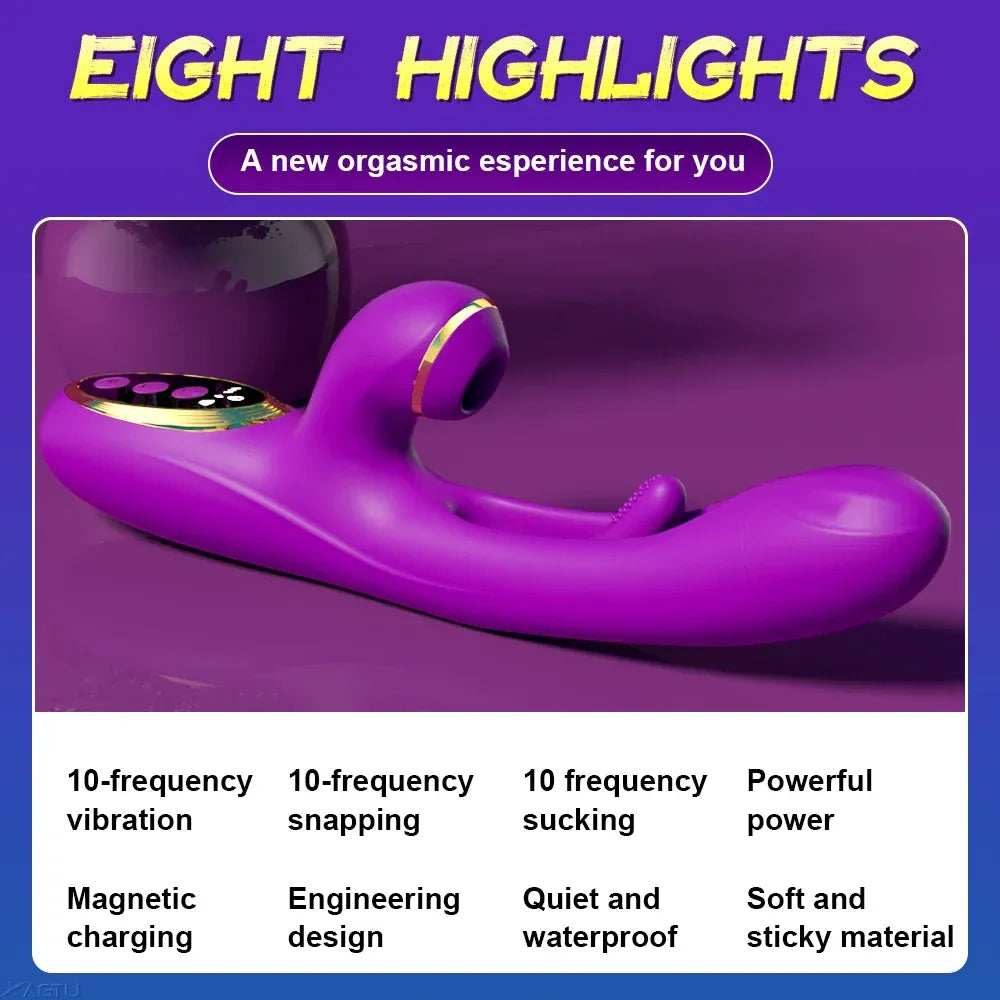 Vibrating Clit Sucker for Women G Spot Rabbit Vibrator