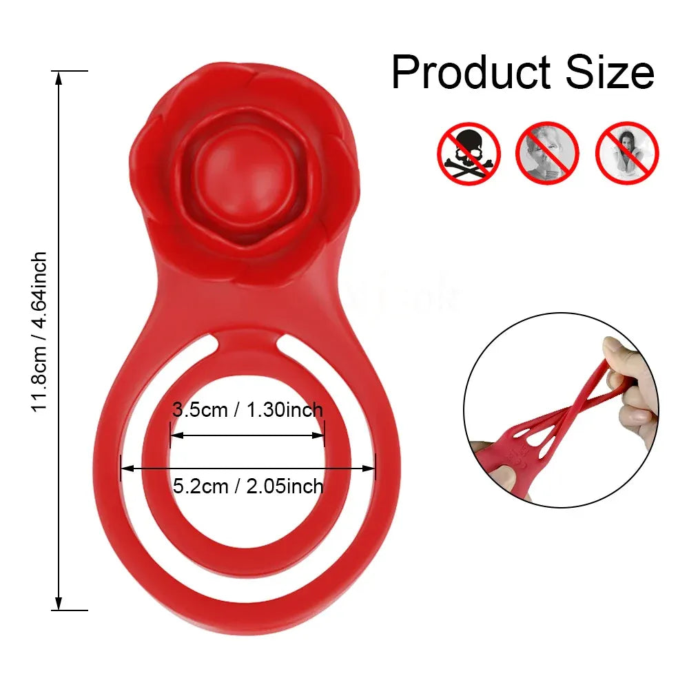 Vibrating Cock Ring for Men Delay Ejaculation Stimulate