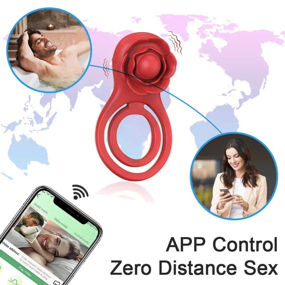 Vibrating Cock Ring for Men Delay Ejaculation Stimulate