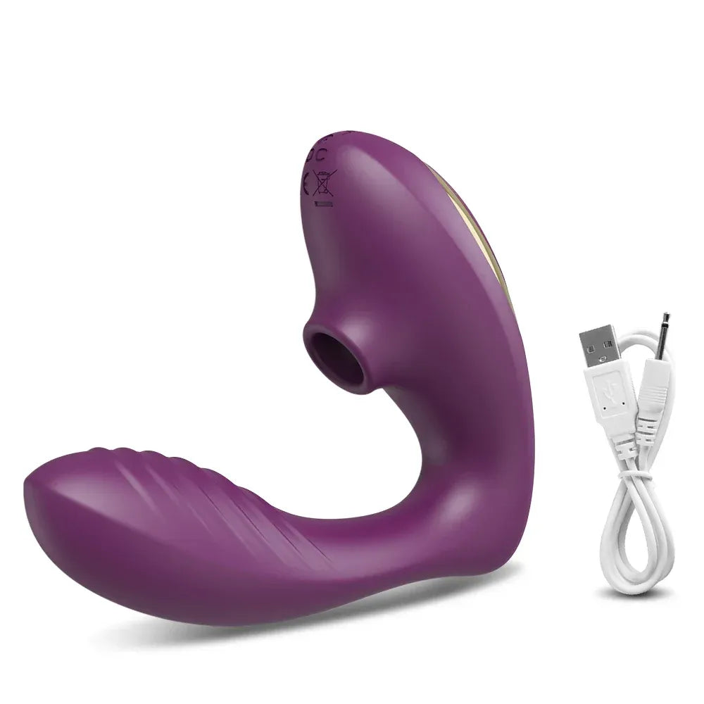 Vibrating Suction Dildo for Women - Clitoris Stimulator