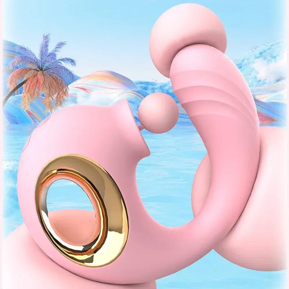 Waterproof Dual Stimulation Vibrator Clit Tonguing & G-Spot