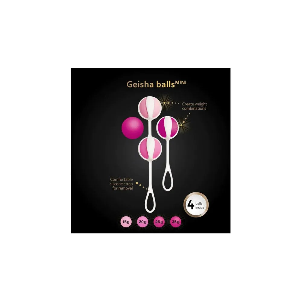 Weighted Kegel Training Kit By Gvibe Geisha Mini Fuchsia