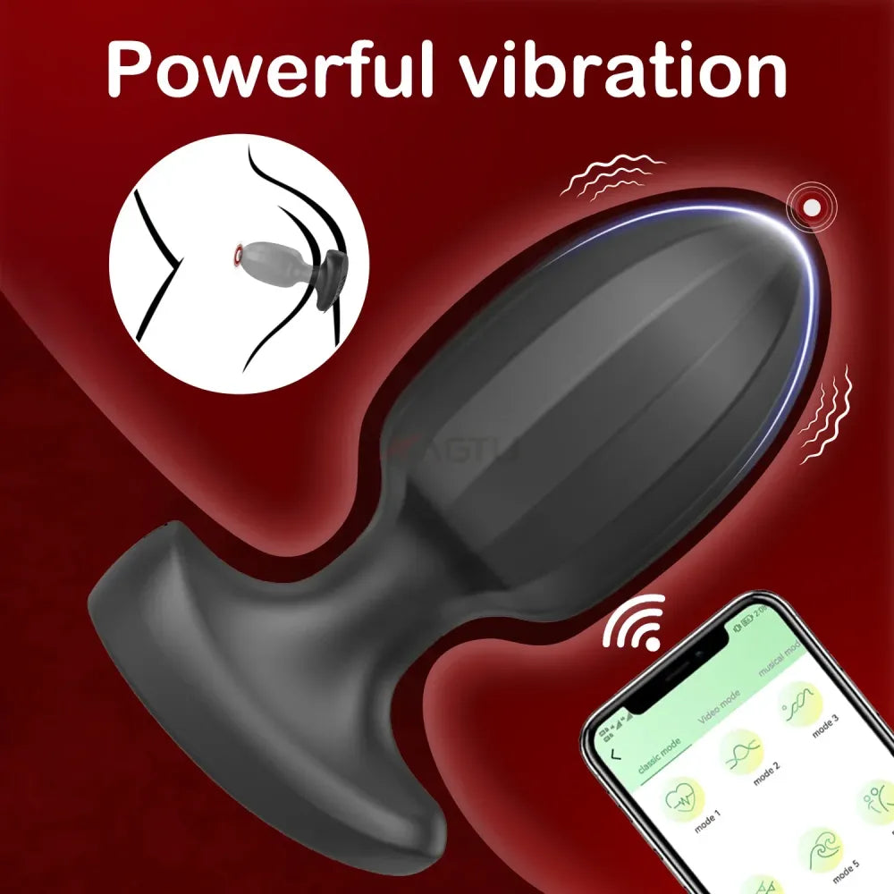 Wireless Bluetooth Anal Vibrator for Men and Women