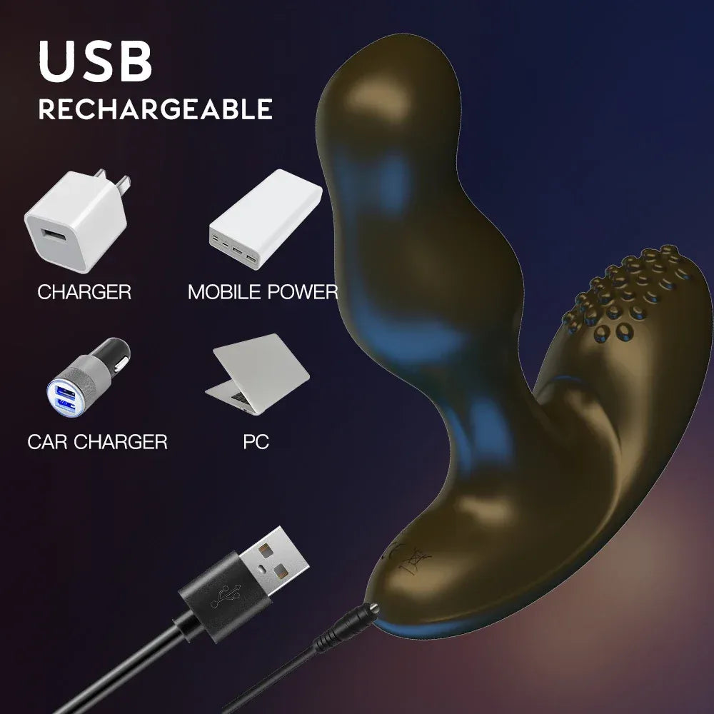 Wireless Prostate Vibrator For Men Remote Control Anal Plug
