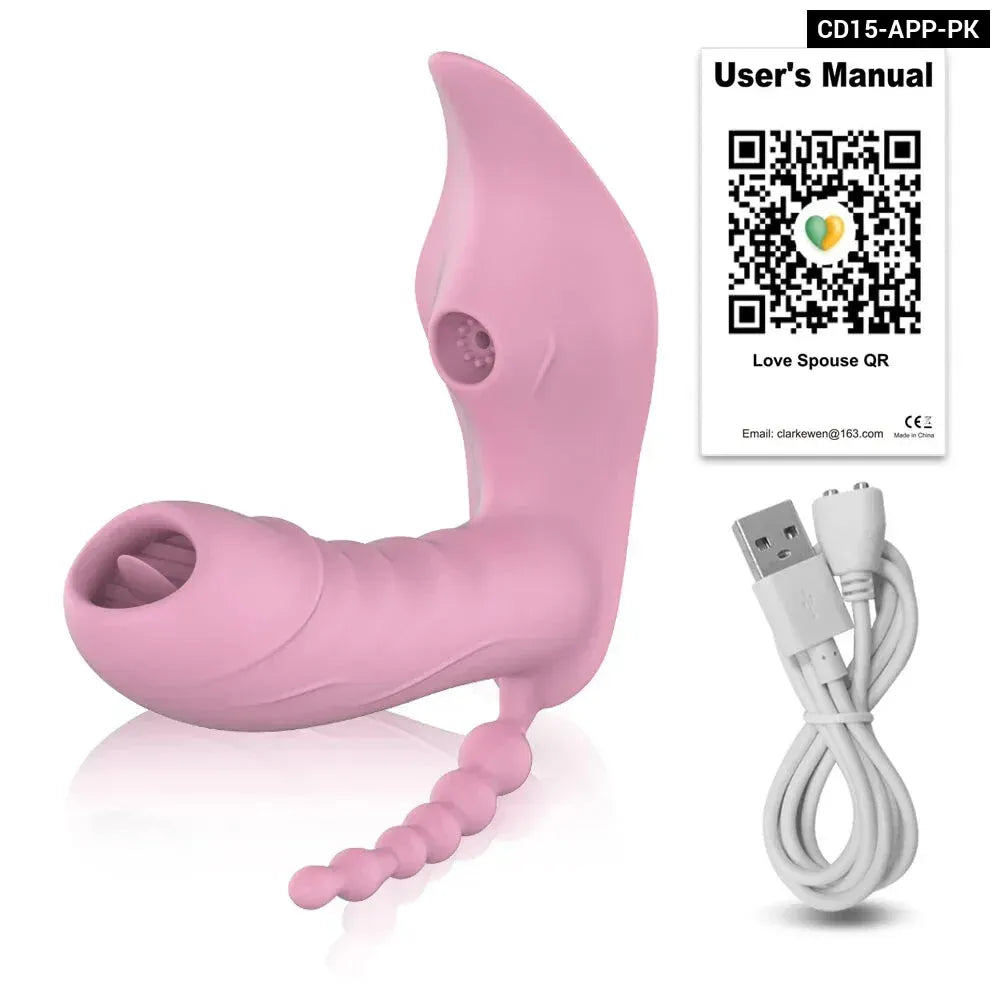 Wireless Remote Control Dildo Vibrator 3 In 1 Stimulator