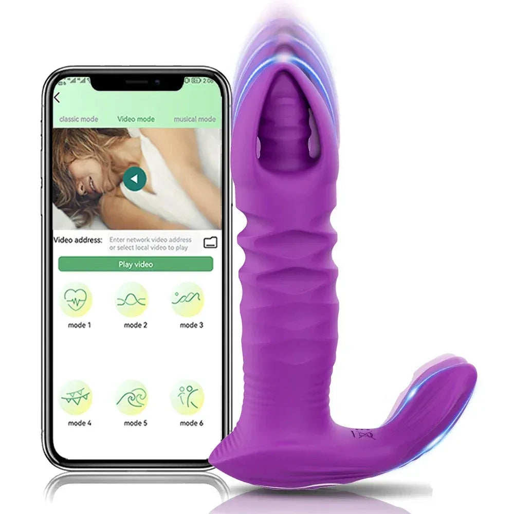 Wireless Thrusting Anal Vibrator for Women