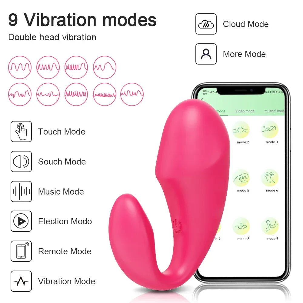 Wireless Vibrating Dildo for Couples - Bluetooth Control