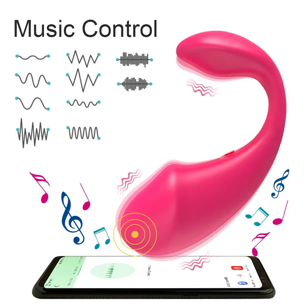 Wireless Vibrating Dildo for Couples - Bluetooth Control